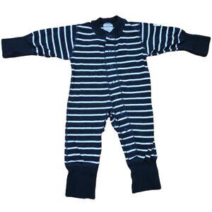Polarn O Pyret Navy Classic Stripe Eco Romper (Preemie) Size 0-1 Month